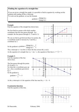 Straight Line Graphs Revision Guide | PDF | Cartesian Coordinate System ...