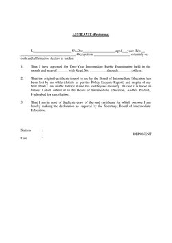 Duplicate Intermediate Pass Certificate Application | PDF