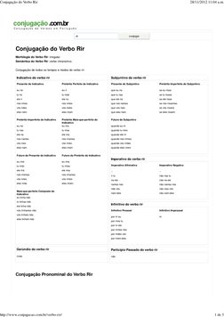 Conjugação do Verbo Rir | PDF | Tempo gramatical | Línguas faladas na ...