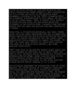 Serial Killer Profile | PDF | Crime & Violence | Crime Thriller