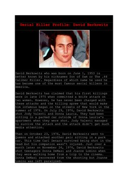 Serial Killer Profile | PDF | Crime & Violence | Crime Thriller