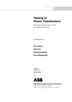 Testing of Power Transformer | PDF | Technology & Engineering