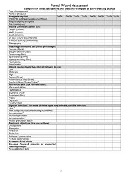 NHS Wound Assessment and Management Chart | PDF | Wound | Clinical Medicine