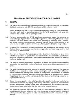 Technical Specifications for Road Works | PDF | Specification ...