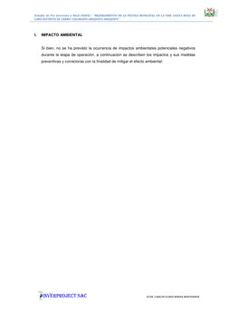 Estudio de Pre inversión a Nivel PERFIL : “MEJORAMIENTO DE LA PISCINA MUNICIPAL EN LA URB. SANTA ROSA DE 
LIMA-DISTRITO DE CE