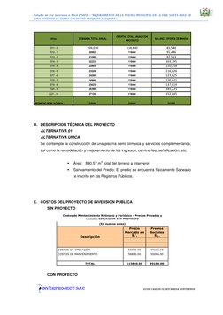 Estudio de Pre inversión a Nivel PERFIL : “MEJORAMIENTO DE LA PISCINA MUNICIPAL EN LA URB. SANTA ROSA DE 
LIMA-DISTRITO DE CE