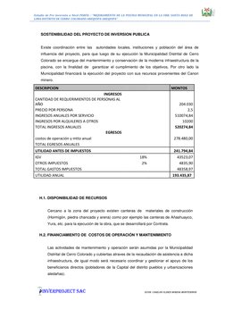 Estudio de Pre inversión a Nivel PERFIL : “MEJORAMIENTO DE LA PISCINA MUNICIPAL EN LA URB. SANTA ROSA DE 
LIMA-DISTRITO DE CE