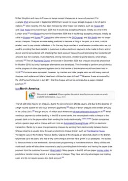 (http://en.wikipedia.org/wiki/File:Gnome_globe_current_event.svg)United Kingdom and many in France no longer accept cheques
