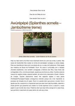 Ewe  (http://184.172.187.202/~gunfa859/wp-content/uploads/2011/05/blainvillea-acmella1.jpg)dandan Dara ma da 
Ewe da orun Bab