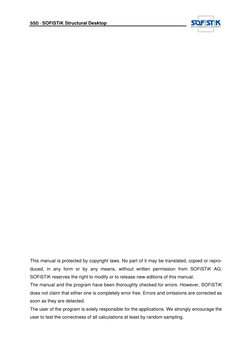 SSD · SOFiSTiK Structural Desktop
This manual is protect