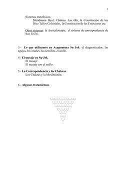 Sistemas metafísicos:
Meridianos Byol, Chakras, Las 6Ki, la Constitución de los 
Diez Tallos Celestiales, la Constitución de
