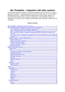 aSc Timetables Integration Guide | PDF | Xml | Databases
