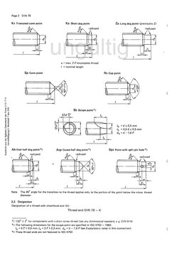 Din 78 Thread Ends and Lengths | PDF