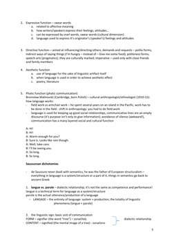 5 
 
2. Expressive function – swear words 
a. related to affective meaning 
b. how writers/speakers express their feelings, a