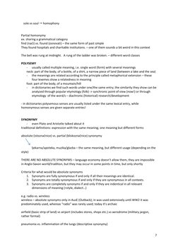 7 
 
   sole vs soul  homophony 
 
 
Partial homonymy 
ex. sharing a grammatical category  
find (nadi) vs. found (osnovati)