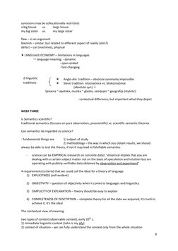 8 
 
synonyms may be collocationally restricted: 
a big house 
vs. 
large house 
my big sister 
vs. 
my large sister 
 
flaw