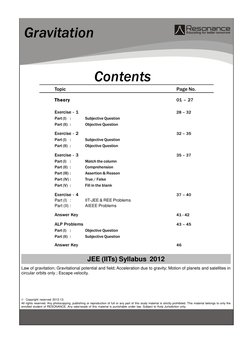 Contents
Topic
Page No.
Theory
01 – 27
Exercise - 1
28 – 32
Part (I)
:
Subjective Question
Part (II) :
Objective Question
Exe
