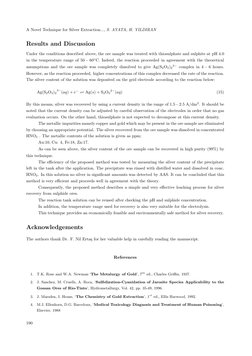 A Novel Technique for Silver Extraction..., S. AYATA, H. YILDIRAN
Results and Discussion
Under the conditions described above