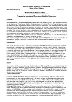 Vidisha Bhopal Kshetriya Gramin Bank,
Head Office, Vidisha
HO/CREDIT/50/2011-12