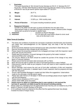 C.
Guarantee: 
            Third party Guarantee of  Shri Amresh Kumar Samaiya s/o Shri S. K. Samaiya R/o W-7  
            H