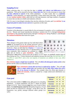 Sampling Error 
When collecting data, it is vital that the data is reliable and reflects real differences in the 
population.