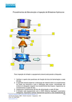 SANDVIK MINING AND CONSTRUCTION DO BRASIL S.A 
Avenida das Nações, 2880 – Distrito Industrial – Vaspasiano – MG 
Fone: (31)