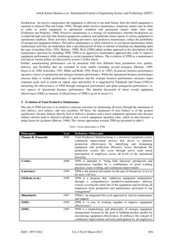 breakdowns.  In reactive maintenance the equipment is allowed to run until failure, then the failed equipment is 
repaired