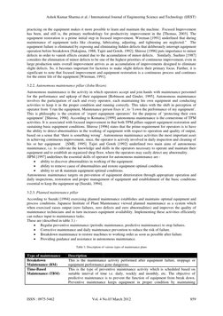 practicing on the equipment makes it more possible to learn and maintain the machine.  Focused Improvement 
has been, and s