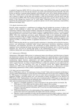 or method of inspection [JIPM, 1997] It is obvious that in many cases sufficient time cannot be secured for the 
purpose of