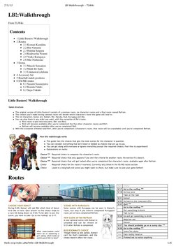 Little Busters! Complete Route Guide | PDF | Leisure | Sports