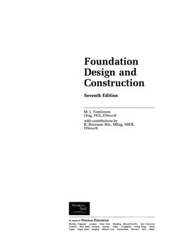 Tomlinson Foundation Design and Construction | PDF