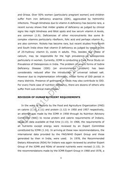 9 
and Orissa. Over 50% women (particularly pregnant women) and children 
suffer from iron deficiency anaemia (IDA), aggr