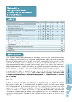 Guía para docentes
3
Distribución gratuita - Prohibida su reproducción
Matemática 
Guía para docentes
Cuarto año de Educación