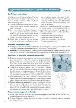 Distribución gratuita - Prohibida su reproducción
8
Sugerencias adicionales para la planifi cación del módulo
Módulo 1
Una he