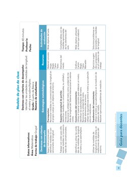 Guía para docentes
Distribución gratuita - Prohibida su reproducción
9
Datos informativos:
Grado: Cuarto de Básica
Área: Mate