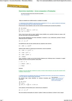 Para maiores informações teóricas sobre este assunto veja também:
Teoria - Juros compostos
Tópico relacionado
Calculando o va