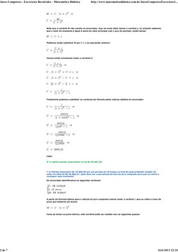Note que a variável M não consta no enunciado, mas ao invés disto temos a variável j, no entanto sabemos
que o valor do monta