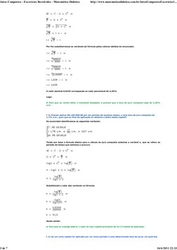 Por fim substituiremos as variáveis da fórmula pelos valores obtidos do enunciado:
O valor decimal 0,0225 corresponde ao valo
