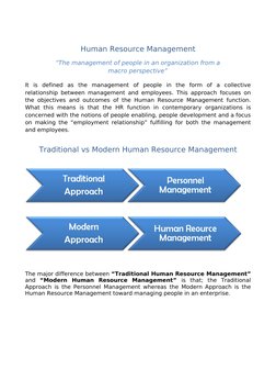 Traditional vs Modern HRM Explained | PDF | Human Resource Management ...