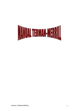 MANUAL TERMAN-MERRILL
1
