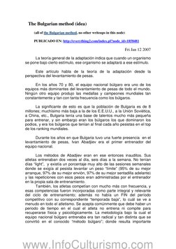 www.InfoCulturismo.com
The Bulgarian method (idea) 
(all of the Bulgarian method, no other writeups in this node) 
PUBLICADO