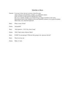 Matilda 1996 Movie Script Excerpt | PDF | Leisure