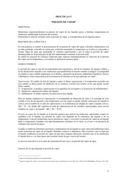 PRÁCTICA # 3
                                               
“PRESIÓN DE VAPOR”
OBJETIVOS: 
Determinar experimentalmente la p