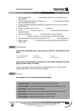 Crime and Punishment Vocabulary Guide | PDF | Acquittal | Plea