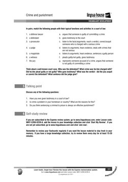 Crime and Punishment Vocabulary Guide | PDF | Acquittal | Plea