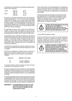 A caixa de terminais normal está preparada com entradas para
cabos do lado direito quando se olha desde a extremidade não
mot