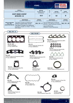 37
FORD
BCL 701 - RV 
JOGO DO MOTOR
FULL SET
JUEGO DEL MOTOR
DESCRIÇÃO
DESCRIPTION - DESCRIPCIÓN
CÓDIGO
CODE / CODIGO
DESCRIÇ