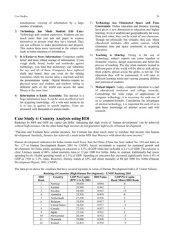 Case Studies
26
simultaneous  viewing  of  information  by  a  large 
number of students. 
2)
Technology  has  Made  Student
