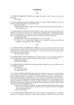 CANHOENS 
 
§ 1  
 
N 1 FERNÃO RODRIGUES CANHÃO não sabemos de quem era filho só que casou com Ana 
Rodrigues 
2 Rui Canhão