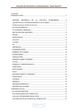 Escuela de Grumetes Contramaestre "Juan Suárez" 
 
 
1 
Contenido 
INTRODUCCIÓN .............................................
